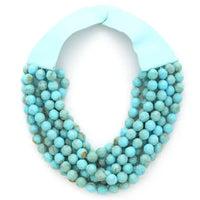 NEW CHUNKY BEADED LAYERED MAGNETIC NECKLACE