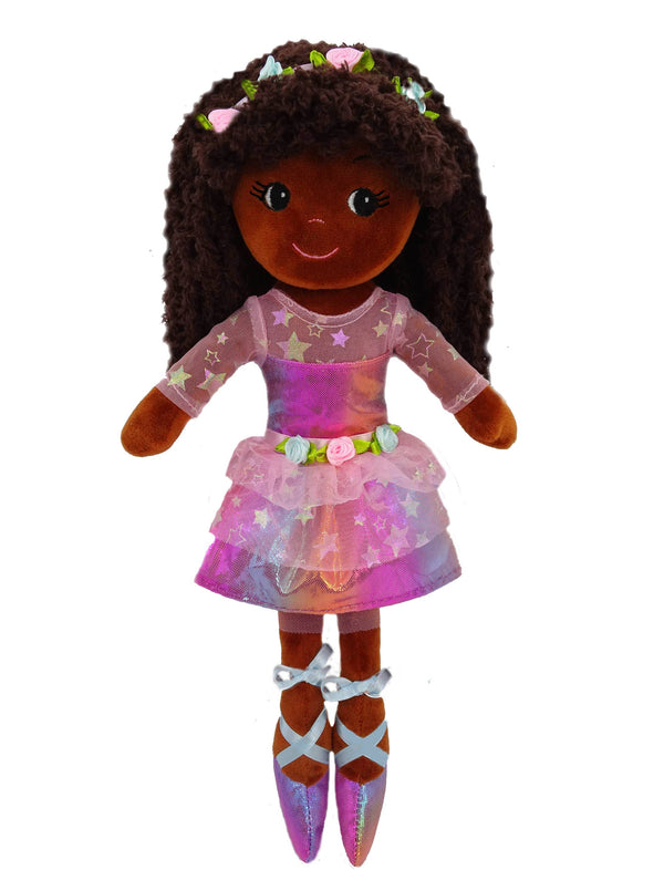 Elana bedazzled ballerina - dark skin doll