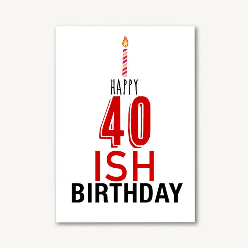 Happy 40ish Birthday Greeting Card