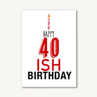 Happy 40ish Birthday Greeting Card