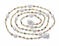 Divine Pearl Layered Lariat Necklace: All Set