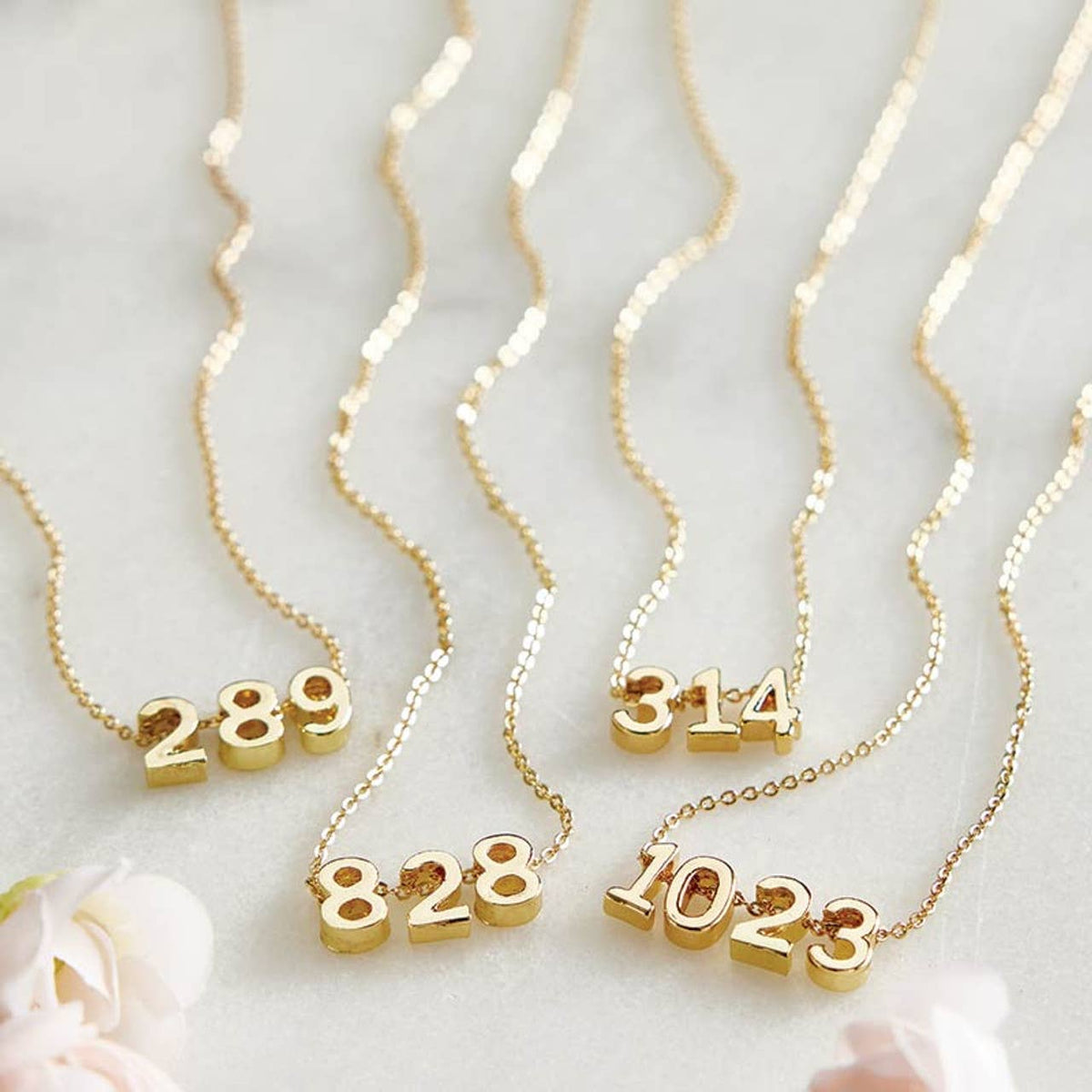 Verse Necklace Filled Display - Spring 25: Gold Plated/Pine Display / 11.5" W x 7.25" H x 1" D
