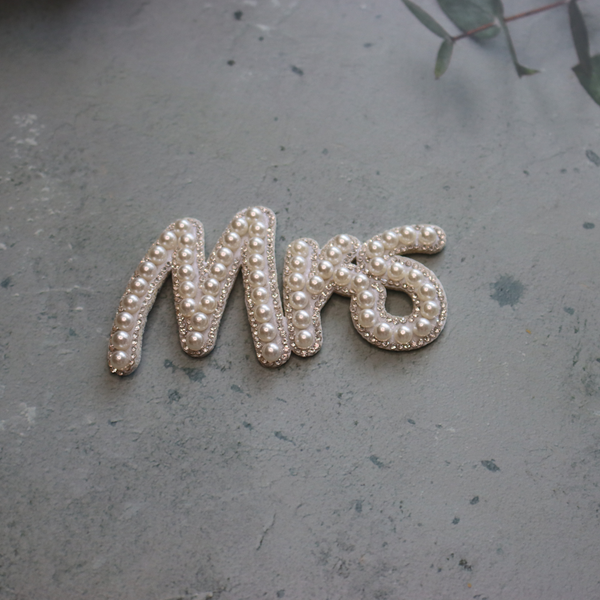 Sparkling Bridal Pearl Patch  Bride