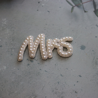 Sparkling Bridal Pearl Patch  Bride/Babe/Mrs Decor DIY Patch: Mrs