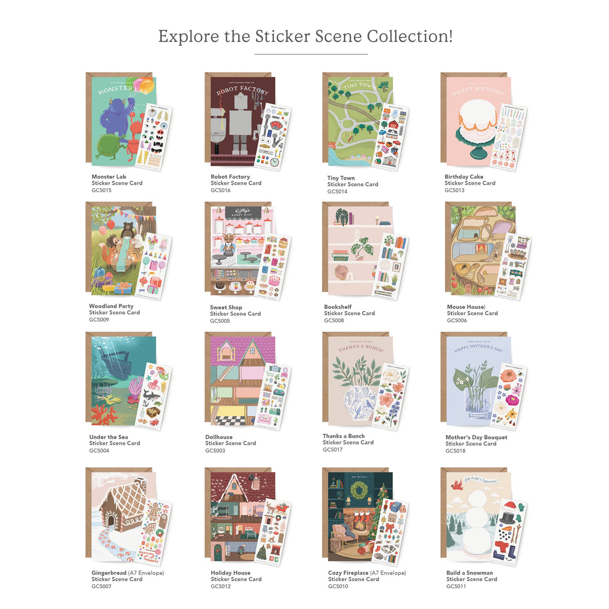 Sticker Scene Card - Decorate a Cake