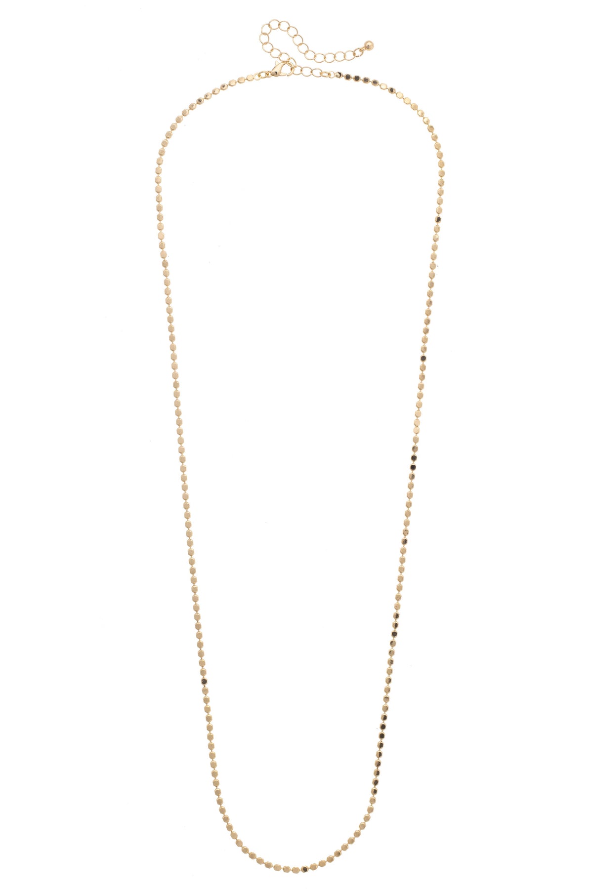 Harper Disc Extra Long Charm Necklace Base in Shiny Gold