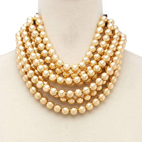 NEW CHUNKY BEADED LAYERED MAGNETIC NECKLACE