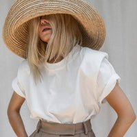 Urban White Short Sleeves T-Shirt Top: WHITE / L