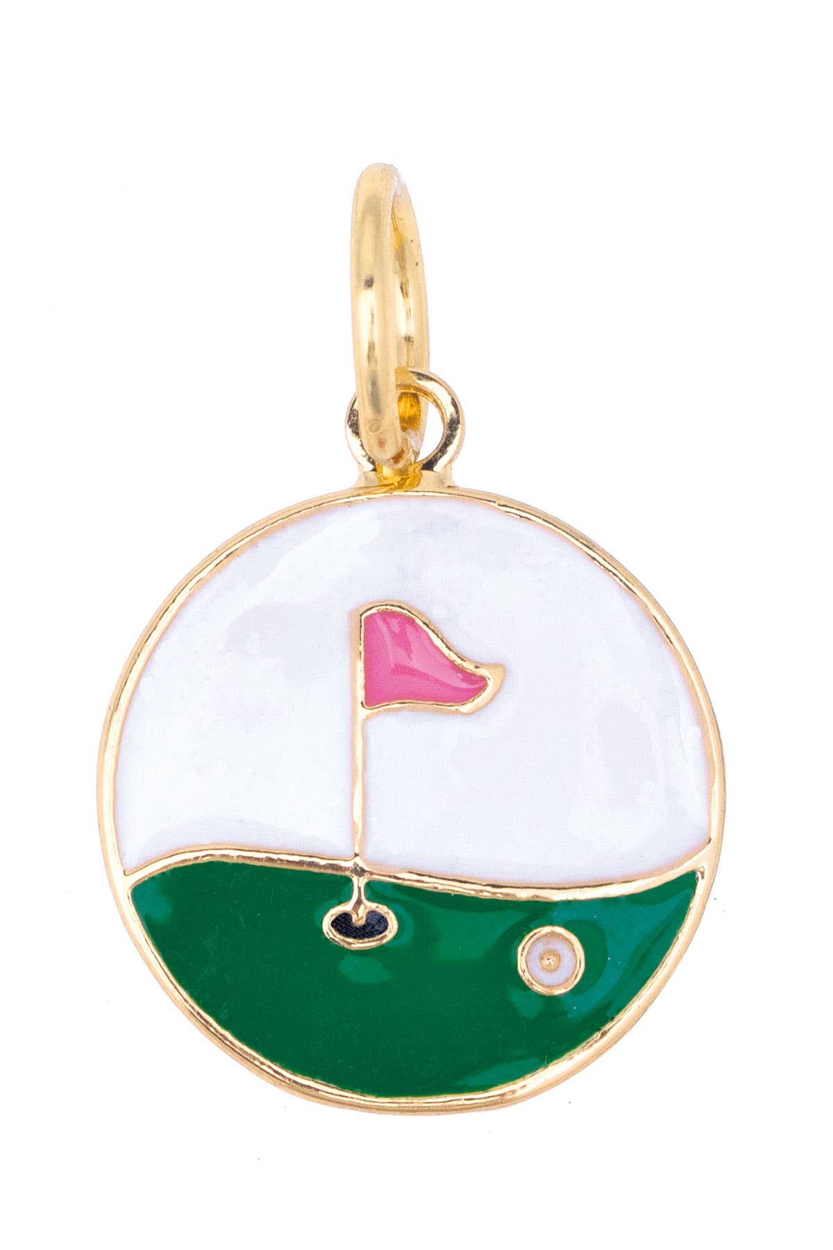CANVAS STYLE CHARM BAR-Hole in One Enamel Disc Charm in Multi