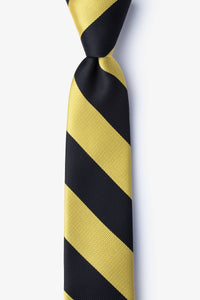 Black and Gold - College Collegiate Stripe - School Colors: Self-Tie Bowtie