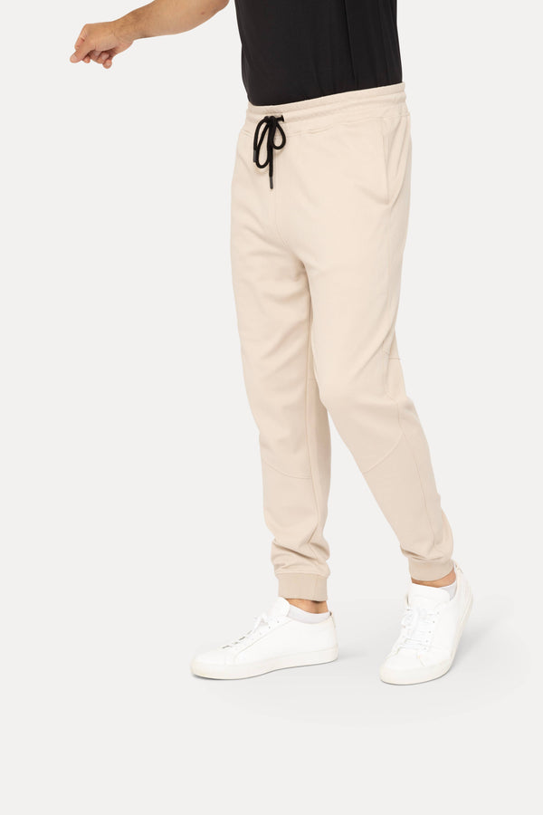 Derrick Sleek Knit Performance Joggers: LIGHT GREY