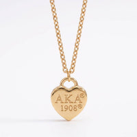 AKA Gold 1908 Legacy Heart Lock Chain Necklace: Gold / Gold / 18 inches