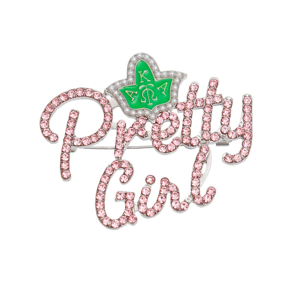 AKA Sorority Pretty Girl Pink Pearl Pin