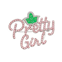 AKA Sorority Pretty Girl Pink Pearl Pin