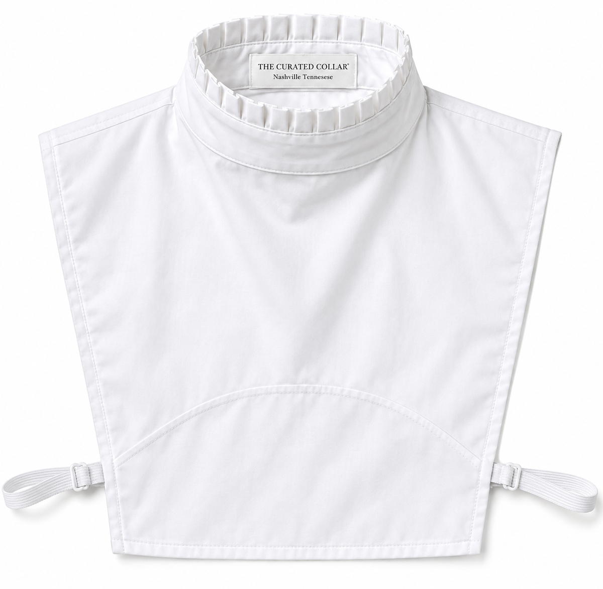 June White Ruffle Mock-Neck Dickey Chemisette