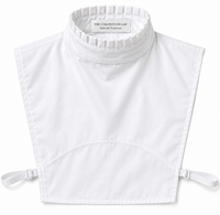 June White Ruffle Mock-Neck Dickey Chemisette