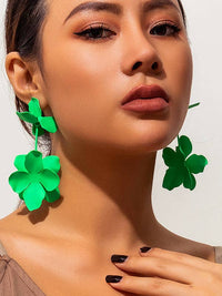 Flower Shape Drop Earrings Earrings Accessories: GOLD / One_size