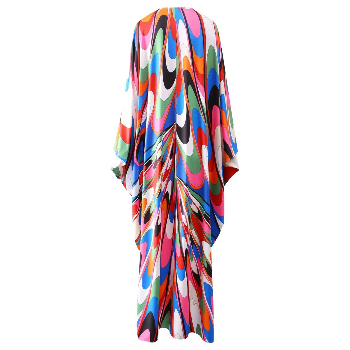 Vibrant Printed Loose Maxi Dress: Print 2 / S