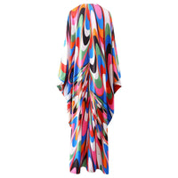 Vibrant Printed Loose Maxi Dress: Print 2 / S