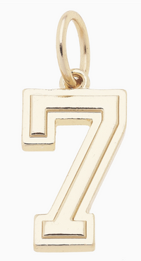 CANVAS STYLE CHARM BAR-Number Charm in Shiny Gold