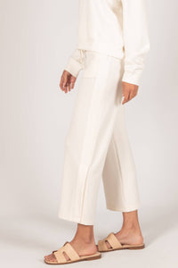 P. CILL Butter Modal Side Binding Wide Leg Pants: Black