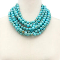 NEW CHUNKY BEADED LAYERED MAGNETIC NECKLACE