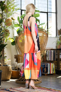 Maxine Multicolor Elegant Maxi Summer Dress