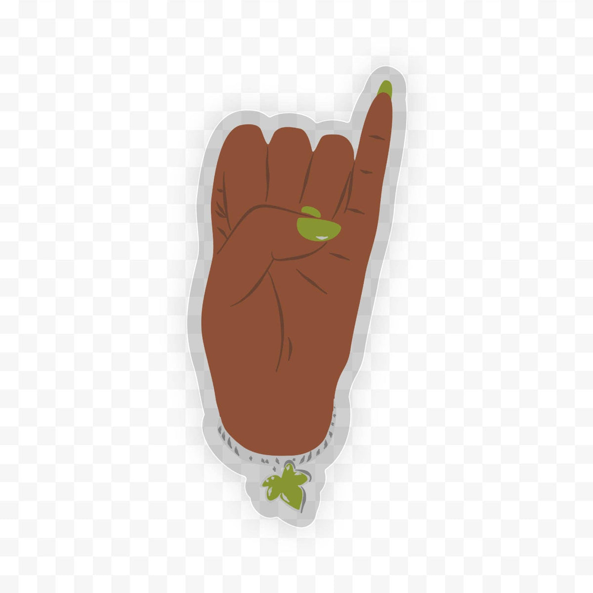 Ivy Leaf -Clear Sticker | AKA inspired sorority symbols