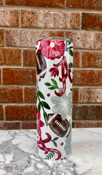 Game Day School Spirit College Pride Football Pride Tumbler 20 oz  - Univ. of Georgia or Atlanta Falcons