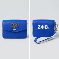 ZPB Blue 1920 Earbud Mini Snap Case with Clip: Blue and White / Multi Tone / 3 x 1 x 2.25 inches