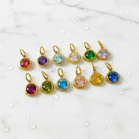 Gold Birthstone Set | Waterproof Stainless Steel Charms