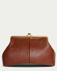 Grace Oversized Clutch: Brandy