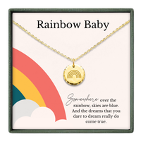 Rainbow Baby Gift for Mom – Gold Silver Charm Necklace: 14k Gold Vermeil