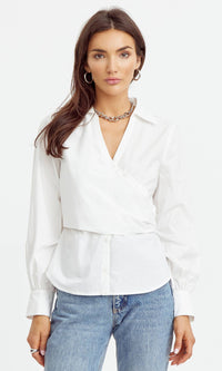 Faith Surplice Shirting:  White