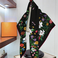 Tulip Floral Twill Silk Women’s Sun Scarf