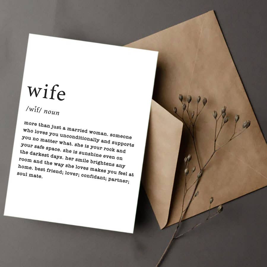 Wife Defined Greeting Card
