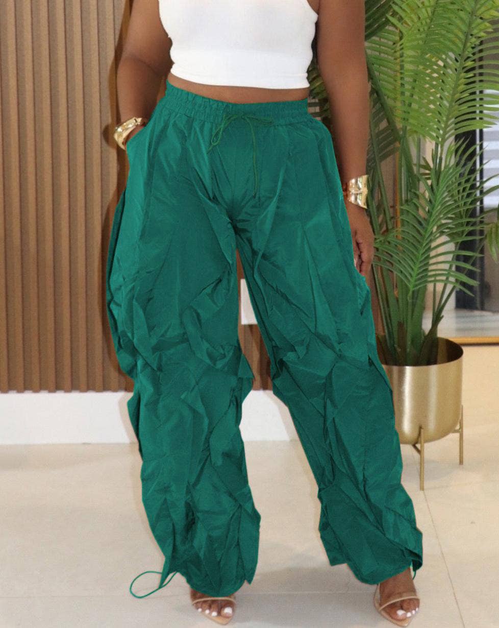 Luxe Ruffled Baggy Pants