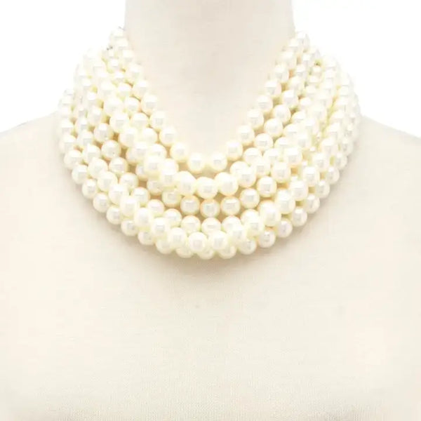 *BEST* NEW CHUNKY BEADED LAYERED MAGNETIC NECKLACE : Graduated bead