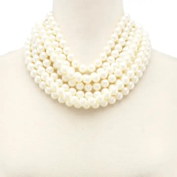 NEW CHUNKY BEADED LAYERED MAGNETIC NECKLACE