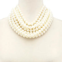 NEW CHUNKY BEADED LAYERED MAGNETIC NECKLACE
