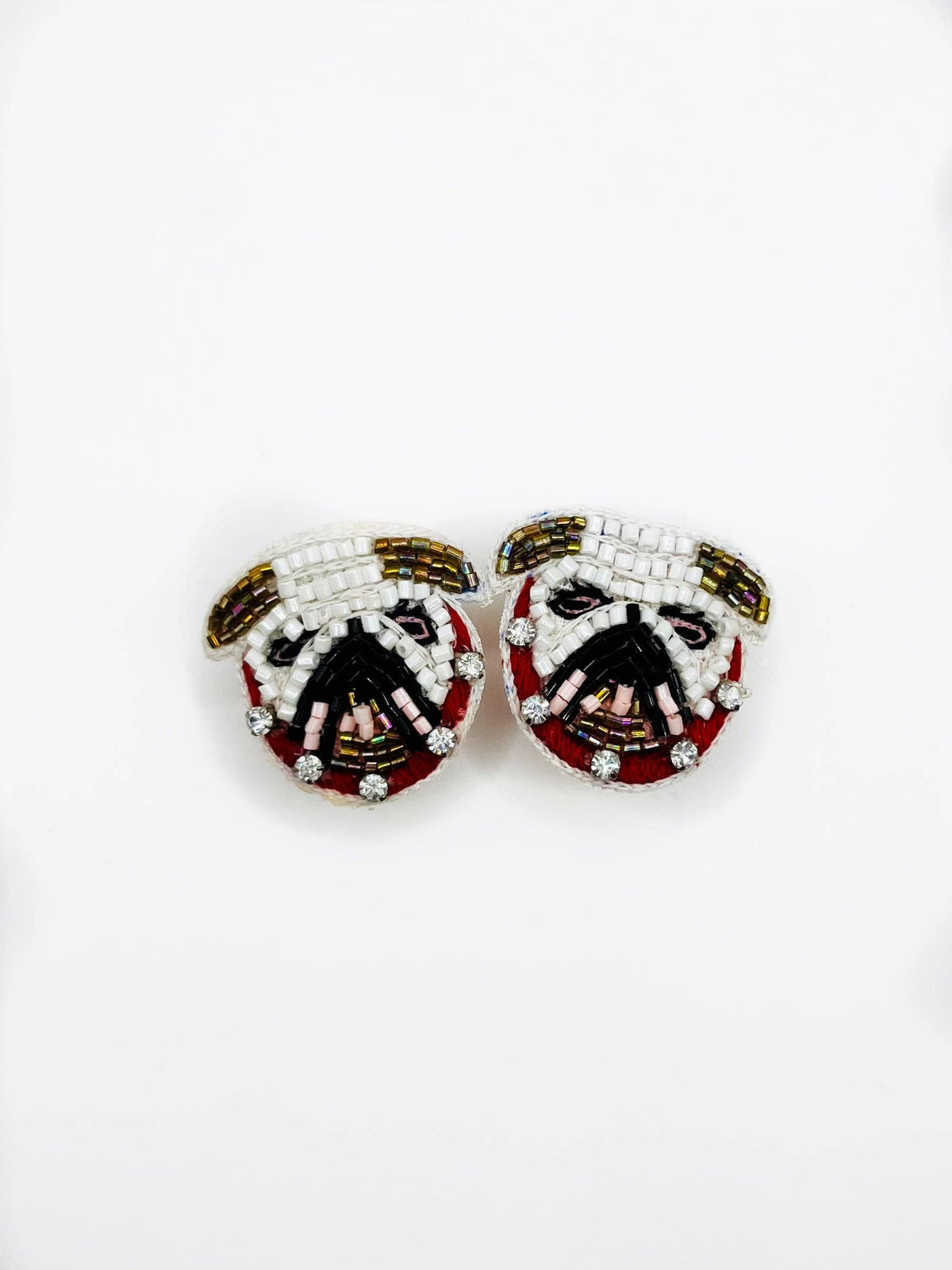 Bulldog UGA Beaded Statement Earrings