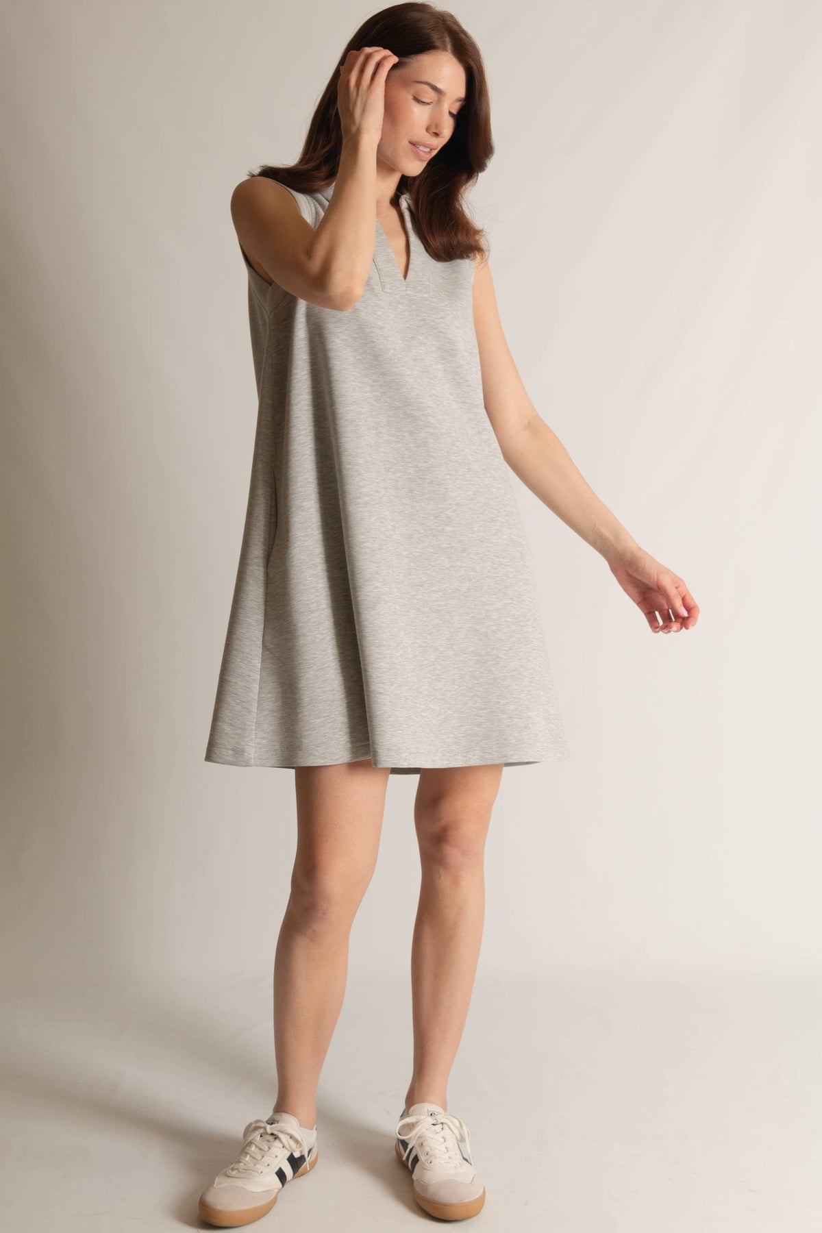 P. CILL Butter Modal Sleeveless Tennis Dress: Lemon Grass / XSmall
