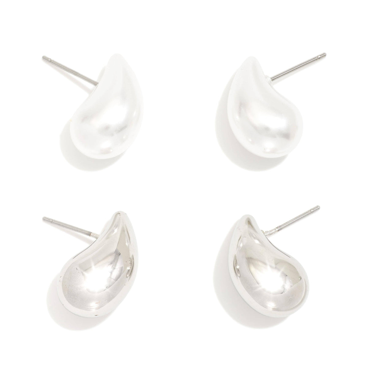 Allister Silver or Gold Pearl Post Earrings