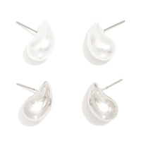 Allister Silver or Gold Pearl Post Earrings