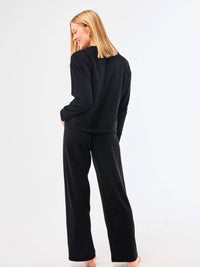Sophie Straight Leg Pants Set | Black