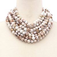 NEW CHUNKY BEADED LAYERED MAGNETIC NECKLACE