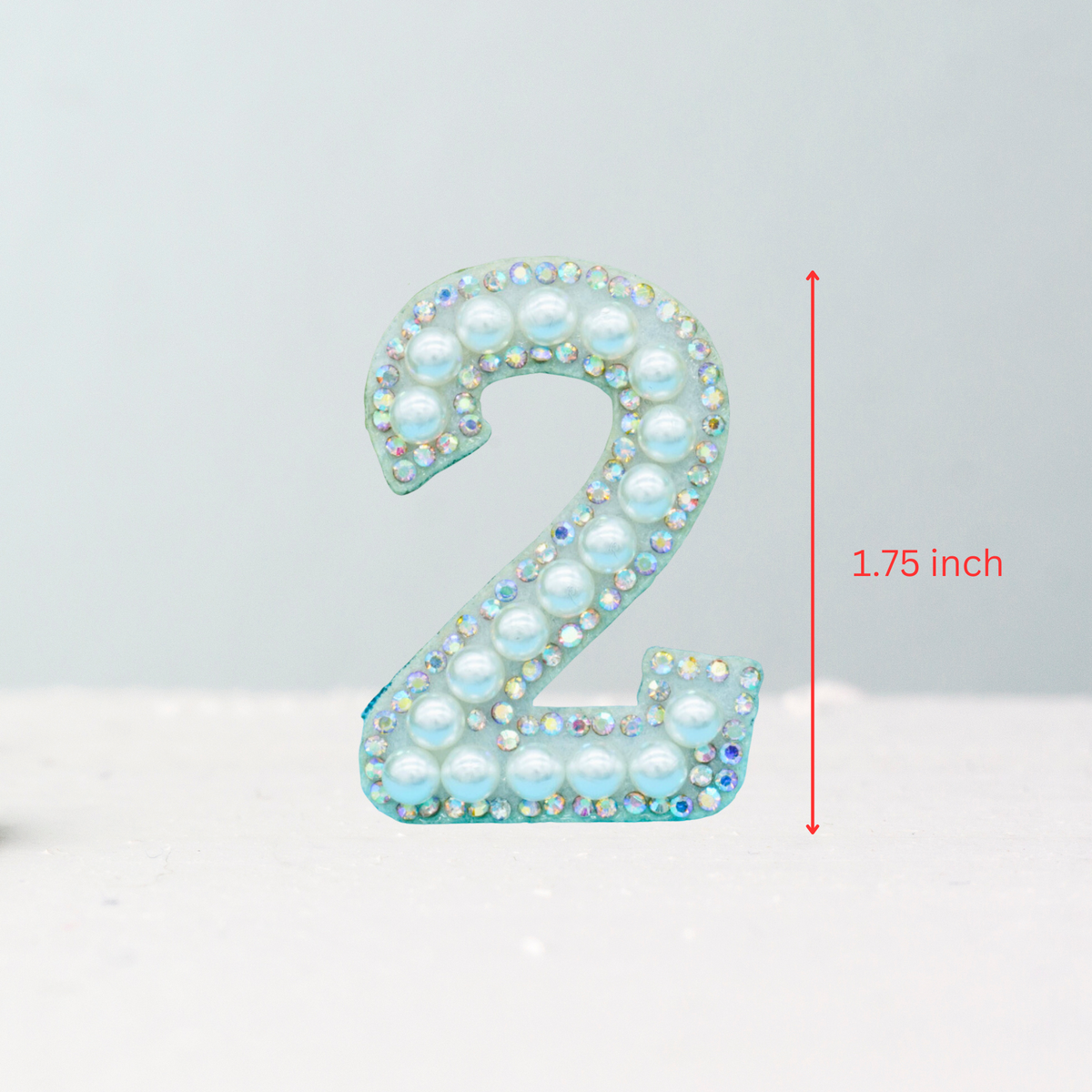 0-9 Number Set Pearl Rhinestone Patches for DIY Project: Pearl / 0 to 9 set