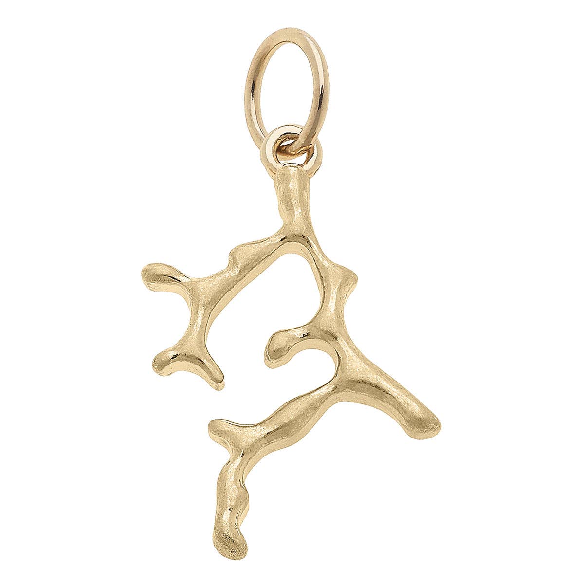 CANVAS STYLE CHARM BAR-Ocean Coral Charm in Shiny Gold
