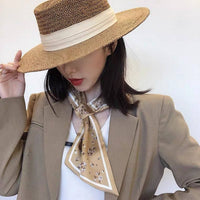 BEACH VACATION SUN FEDORA STRAW HATS FOR WOMEN_CWAH1151: KHAKIBLACK / (OS) 1