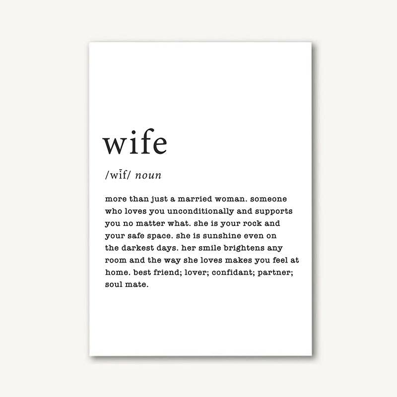Wife Defined Greeting Card